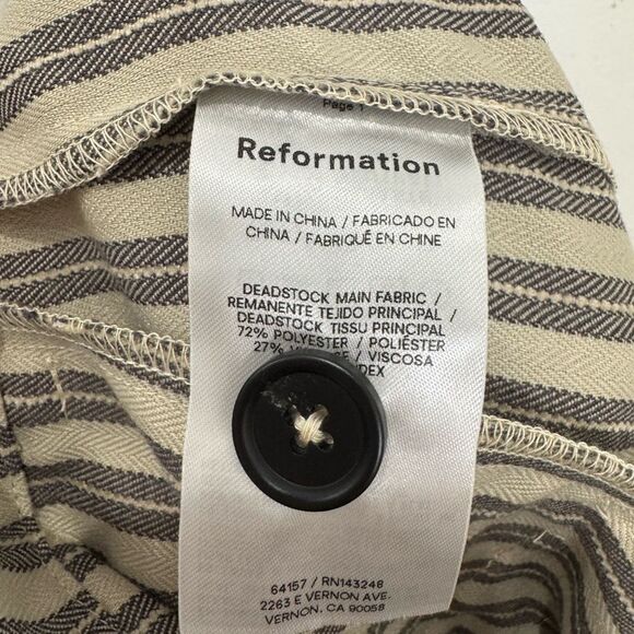 NEW Reformation Mason Pant in Slate Stripe - Picture 12 of 12